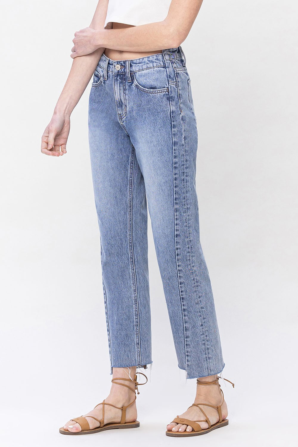 VERVET by FLYIONG MONKEY HIGH RISE RIGID STRAIGHT JEANS